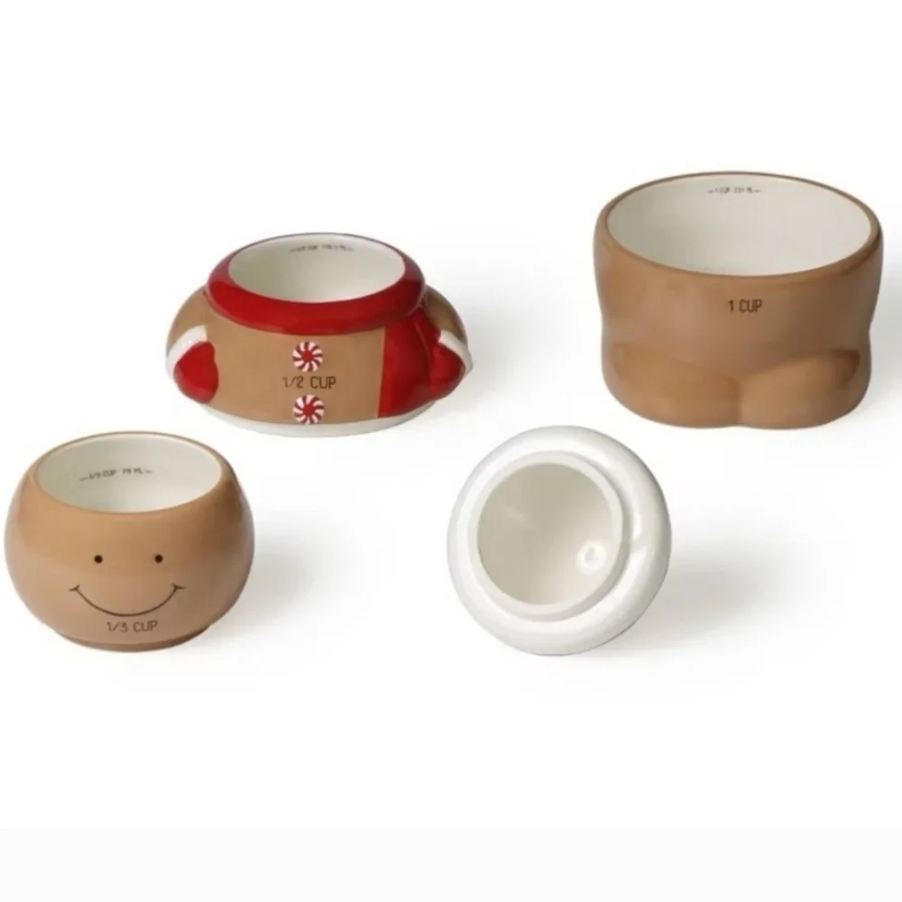 COPY - New Target Bullseye’s Christmas Gingerbread Man Ceramic Stacking Measuri…